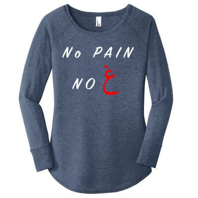 No Pain No Gain Arabic Cool Gift Women's Perfect Tri Tunic Long Sleeve Shirt