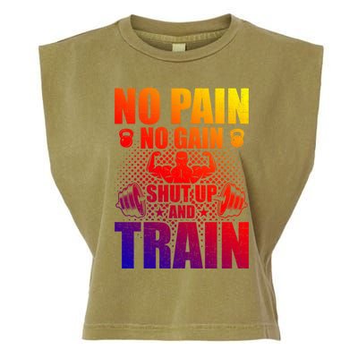 No Pain No Gain Bodybuilding Weightlifting Workout Gift Garment-Dyed Women's Muscle Tee