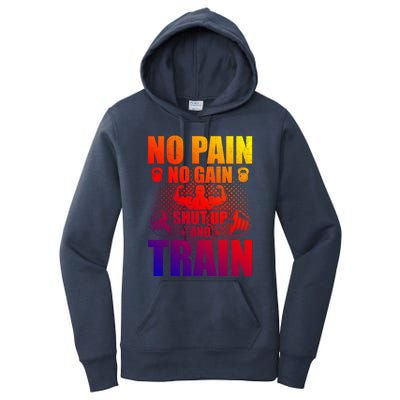 No Pain No Gain Bodybuilding Weightlifting Workout Gift Women's Pullover Hoodie