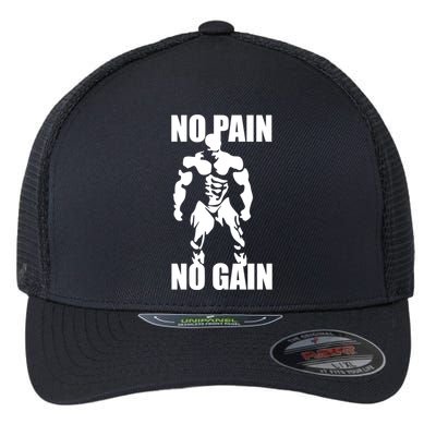 No Pain No Gain Fitness Gym Clothing Equipt Cute Gift Flexfit Unipanel Trucker Cap