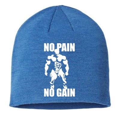 No Pain No Gain Fitness Gym Clothing Equipt Cute Gift Sustainable Beanie