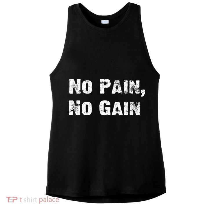 No Pain No Gain Success Mindset Cool Gift Ladies PosiCharge Tri-Blend Wicking Tank