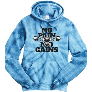 No Pain No Gains: Weightlifter Gym For Powerlifting Gift Tie Dye Hoodie