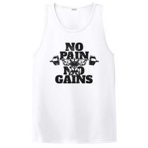 No Pain No Gains: Weightlifter Gym For Powerlifting Gift PosiCharge Competitor Tank