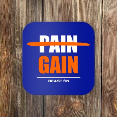 No Pain No Gain Gym Bodybuilding Gains Fitness Workout Gift Coaster