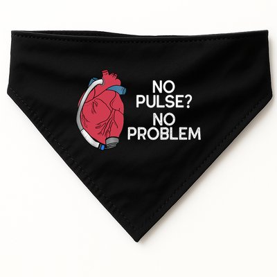 No Pulse No Problem Heartmate Lvad Heart Cvicu USA-Made Doggie Bandana