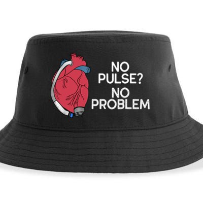 No Pulse No Problem Heartmate Lvad Heart Cvicu Sustainable Bucket Hat