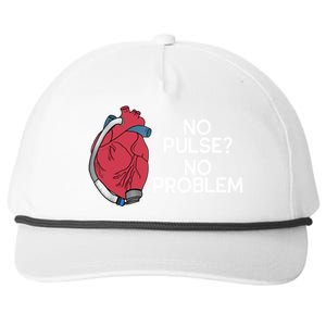 No Pulse No Problem Heartmate Lvad Heart Cvicu Snapback Five-Panel Rope Hat