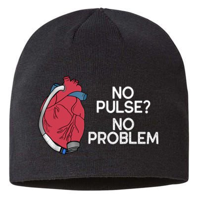 No Pulse No Problem Heartmate Lvad Heart Cvicu Sustainable Beanie