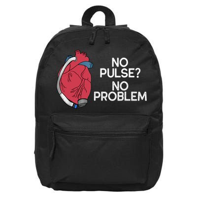 No Pulse No Problem Heartmate Lvad Heart Cvicu 16 in Basic Backpack
