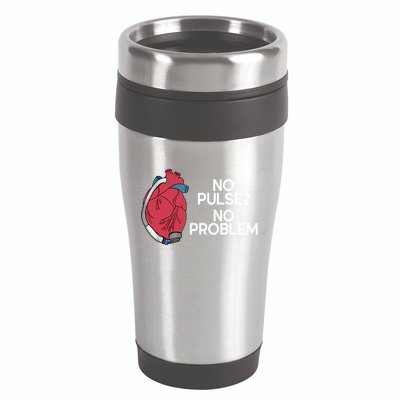 No Pulse No Problem Heartmate Lvad Heart Cvicu 16oz Travel Tumbler