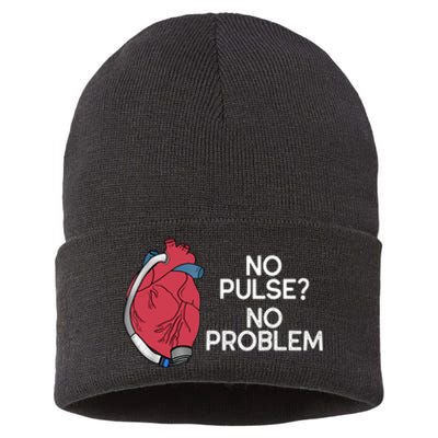 No Pulse No Problem Heartmate Lvad Heart Cvicu Sustainable Knit Beanie