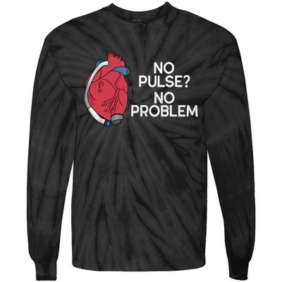 No Pulse No Problem Heartmate Lvad Heart Cvicu Tie-Dye Long Sleeve Shirt