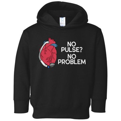 No Pulse No Problem Heartmate Lvad Heart Cvicu Toddler Hoodie
