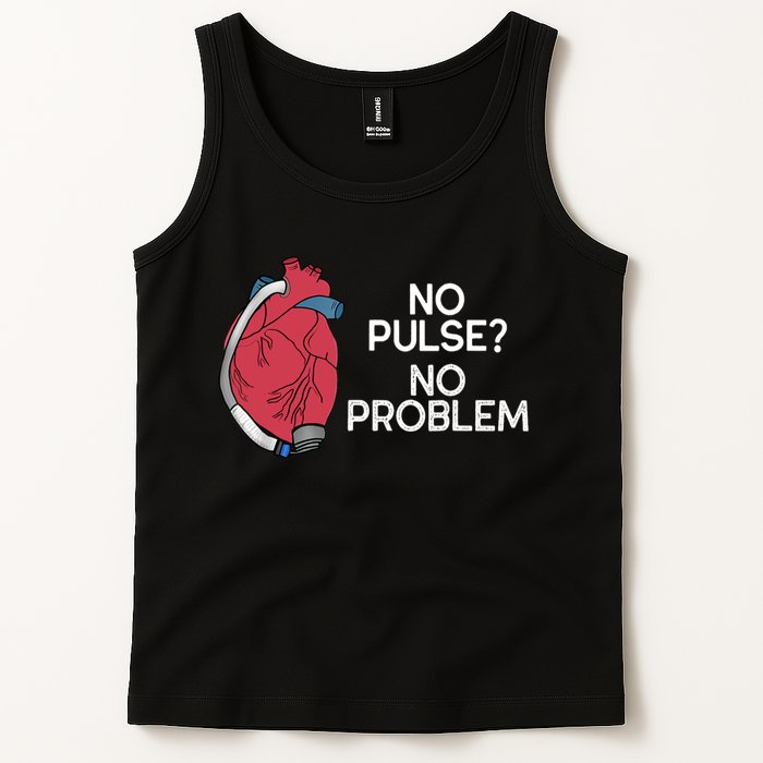 No Pulse No Problem Heartmate Lvad Heart Cvicu Tank Top