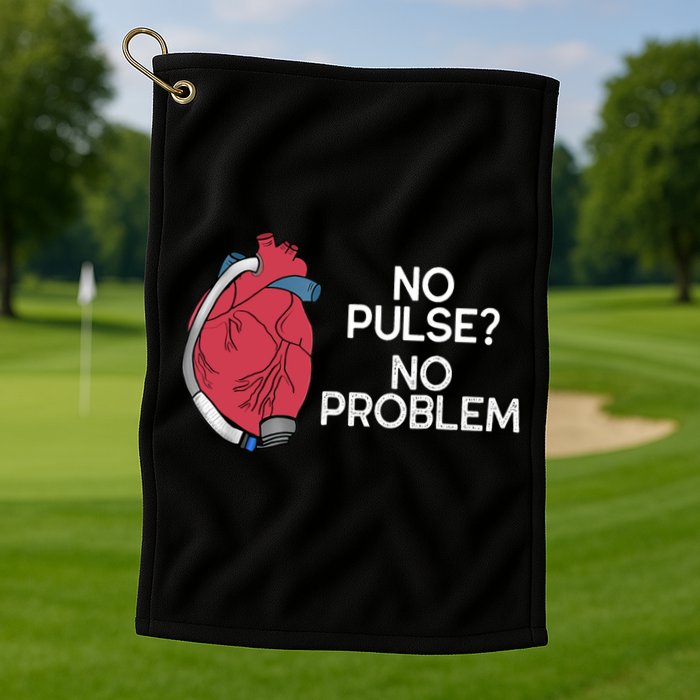 No Pulse No Problem Heartmate Lvad Heart Cvicu Golf Towel