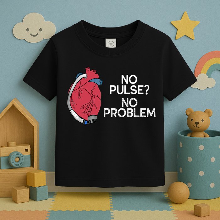 No Pulse No Problem Heartmate Lvad Heart Cvicu Toddler T-Shirt