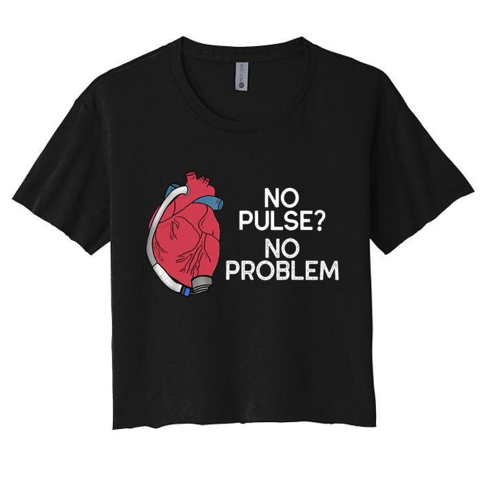No Pulse No Problem Heartmate Lvad Heart Cvicu Crop Top