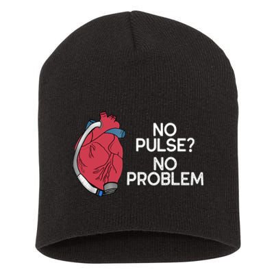 No Pulse No Problem Heartmate Lvad Heart Cvicu Short Acrylic Beanie