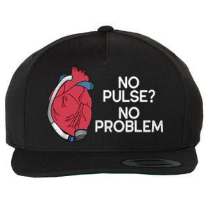 No Pulse No Problem Heartmate Lvad Heart Cvicu Wool Snapback Cap