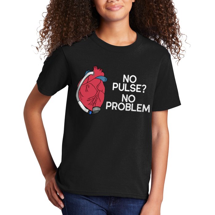 No Pulse No Problem Heartmate Lvad Heart Cvicu Kids T-Shirt