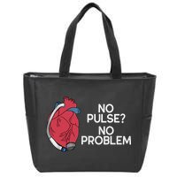 No Pulse No Problem Heartmate Lvad Heart Cvicu Zip Tote Bag