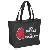 No Pulse No Problem Heartmate Lvad Heart Cvicu Zip Tote Bag