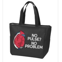 No Pulse No Problem Heartmate Lvad Heart Cvicu Zip Tote Bag