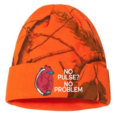 No Pulse No Problem Heartmate Lvad Heart Cvicu Kati Licensed 12" Camo Beanie