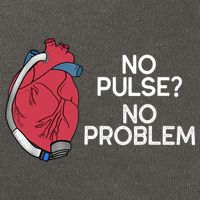 No Pulse No Problem Heartmate Lvad Heart Cvicu Cotton Canvas Backpack