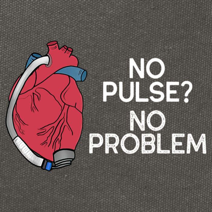 No Pulse No Problem Heartmate Lvad Heart Cvicu Cotton Canvas Backpack