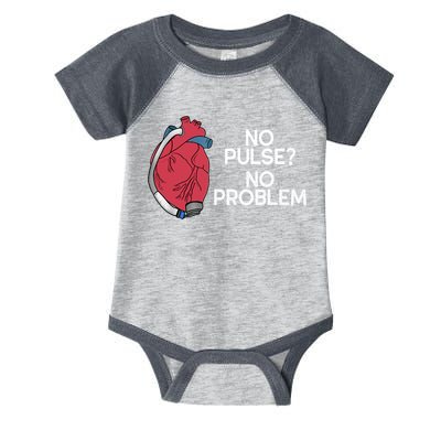 No Pulse No Problem Heartmate Lvad Heart Cvicu Infant Baby Jersey Bodysuit