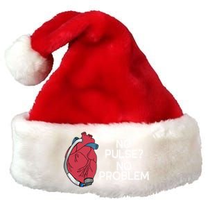 No Pulse No Problem Heartmate Lvad Heart Cvicu Premium Christmas Santa Hat