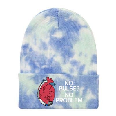 No Pulse No Problem Heartmate Lvad Heart Cvicu Tie Dye 12in Knit Beanie