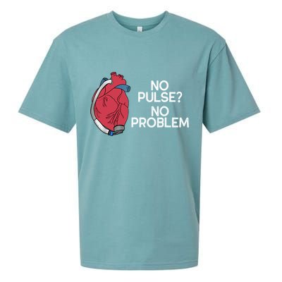No Pulse No Problem Heartmate Lvad Heart Cvicu Sueded Cloud Jersey T-Shirt