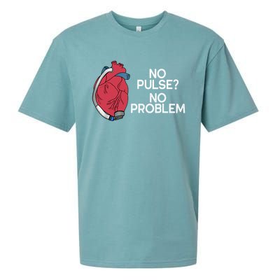 No Pulse No Problem Heartmate Lvad Heart Cvicu Sueded Cloud Jersey T-Shirt