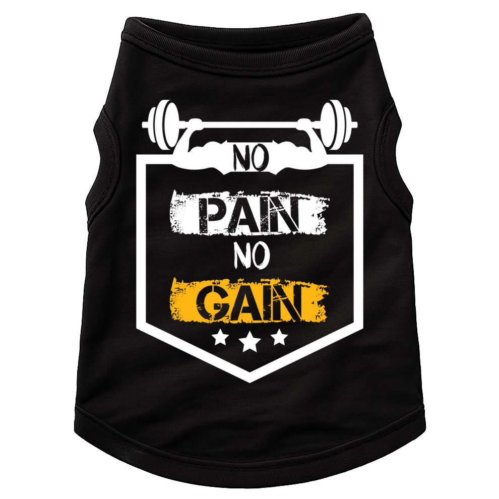 No Pain No Gain Gym Workout Fitness Training Cool Gift Doggie Tank