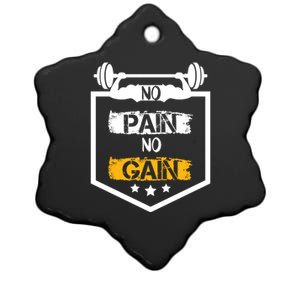 No Pain No Gain Gym Workout Fitness Training Cool Gift Ceramic Star Ornament