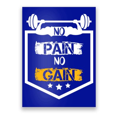 No Pain No Gain Gym Workout Fitness Training Cool Gift Poster