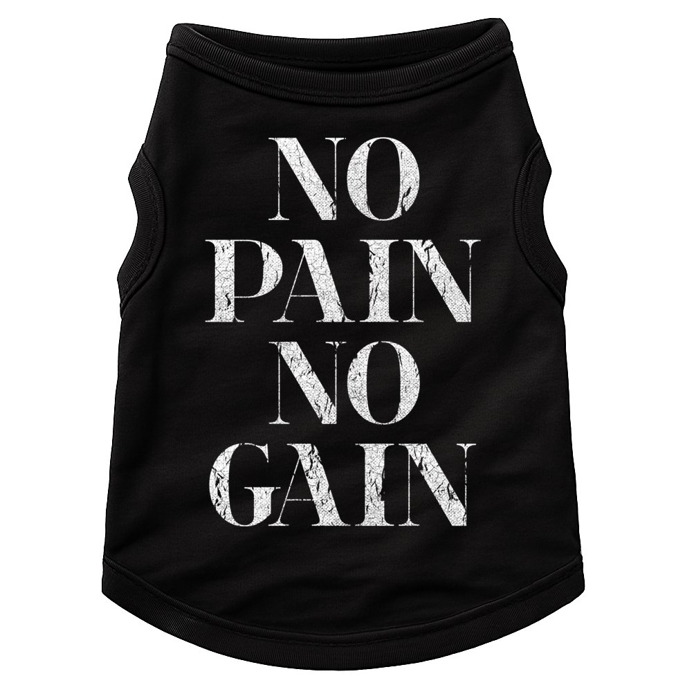No Pain No Gain Gym Fitness Slogan Gift Doggie Tank