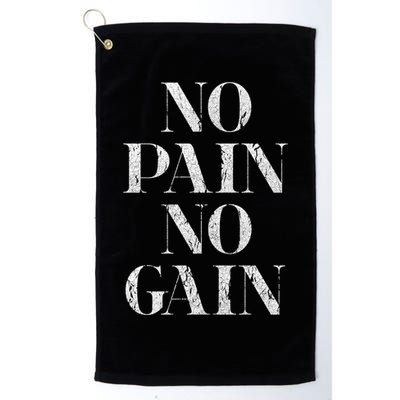 No Pain No Gain Gym Fitness Slogan Gift Golf Towel