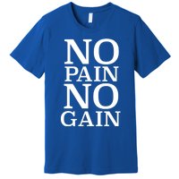 No Pain No Gain Motivation Funny Gift Premium T-Shirt