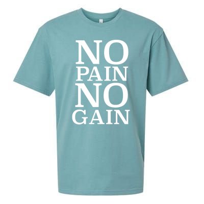 No Pain No Gain Motivation Funny Gift Sueded Cloud Jersey T-Shirt