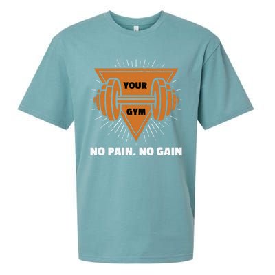 No Pain No Gain Gym Workout Exercise Meaningful Gift Sueded Cloud Jersey T-Shirt