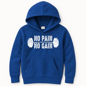 No Pain No Gain Gym Workout Fitness Gift Kids Hoodie