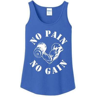 No Pain No Gain Gym Workout Fitness Training Gift Ladies Essential Tank