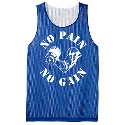 No Pain No Gain Gym Workout Fitness Training Gift Mesh Reversible Basketball Jersey Tank