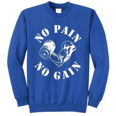 No Pain No Gain Gym Workout Fitness Training Gift Tall Sweatshirt