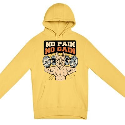 No Pain No Gain Gift Premium Pullover Hoodie