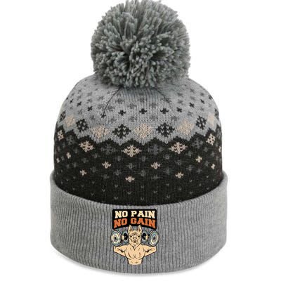 No Pain No Gain Gift The Baniff Cuffed Pom Beanie